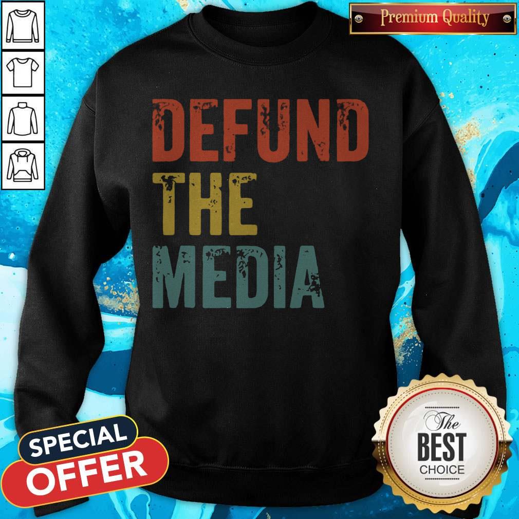 Retro Vintage Defund the media T-Shirt - Image 5