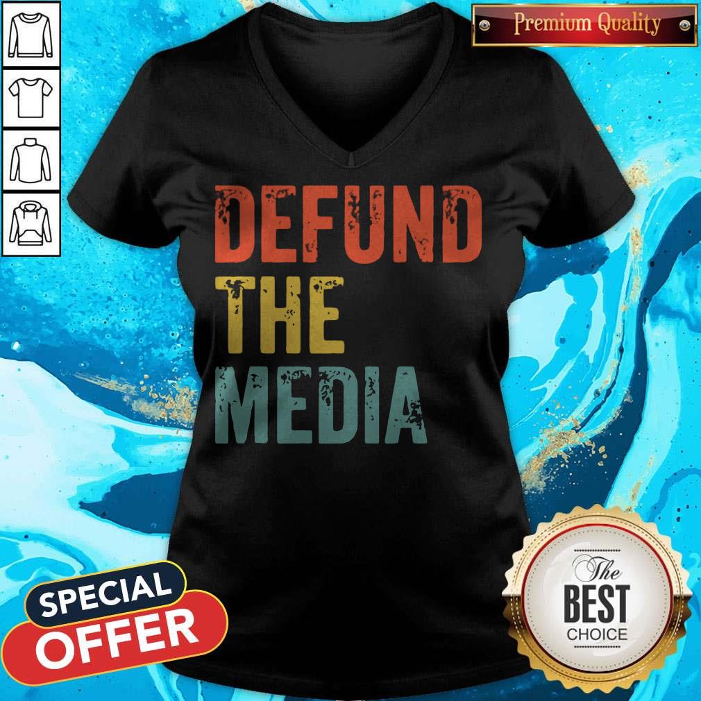 Retro Vintage Defund the media T-Shirt - Image 3