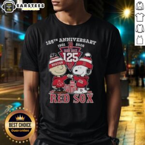 Awesome Boston Red Sox Charlie Brown And Snoopy 125th Anniversary 1901 2026 T-Shirt