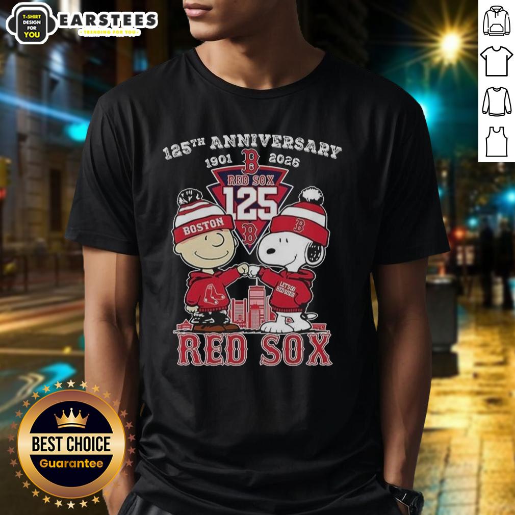 Awesome Boston Red Sox Charlie Brown And Snoopy 125th Anniversary 1901 2026 T-Shirt