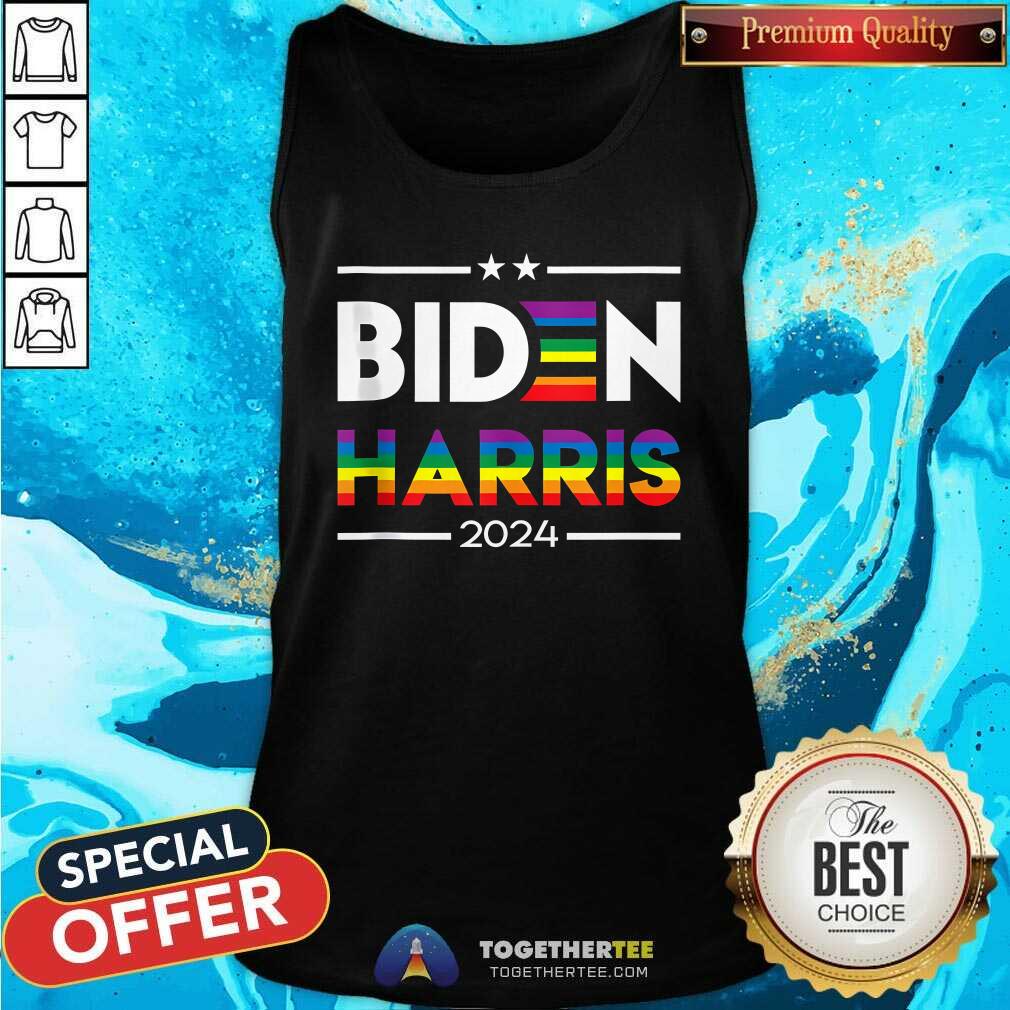 Funny Joe Biden Kamala Harris 2024 Rainbow Gay Pride LGBT T-Shirt - Image 4