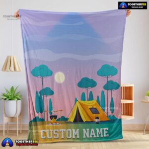 Outdoor Adult Kid Colorful Camping Customized Blanket