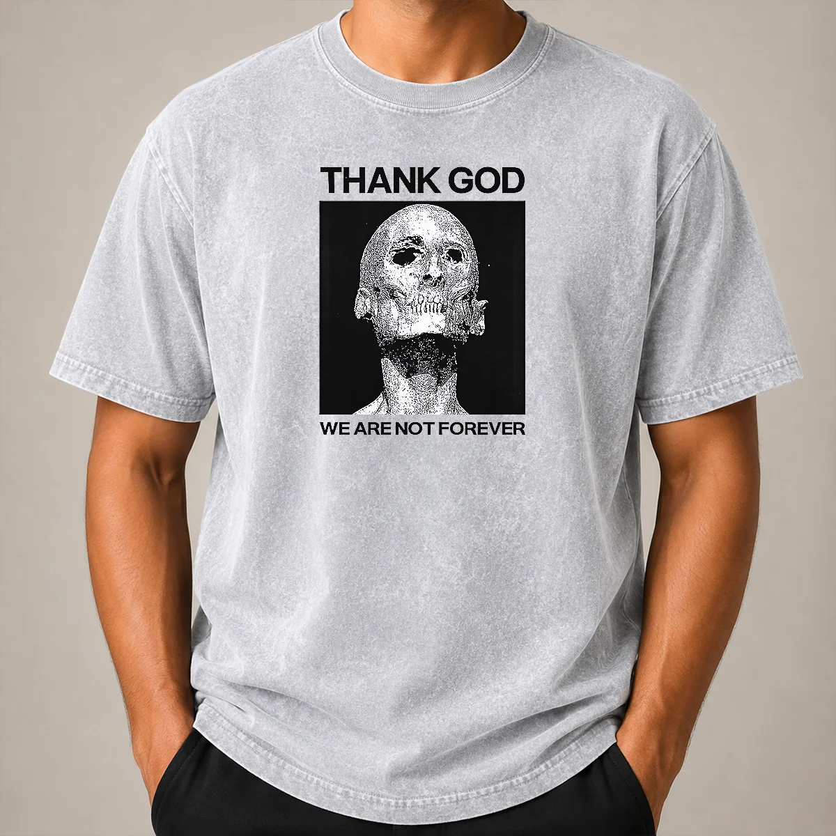 Premium Thank God We Are Not Forever Skull Art Memento Mori Shirt - Image 8