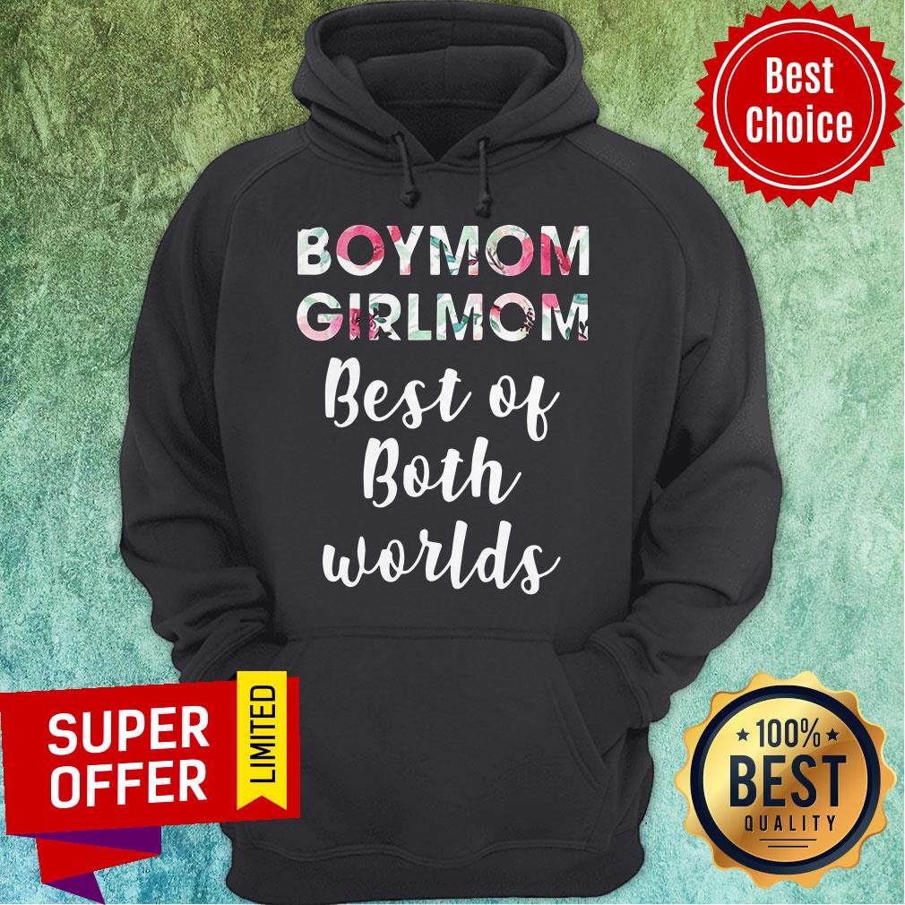 Official Vintage Boy Mom Girl Mom Best Of Both Worlds Shirt - Image 3