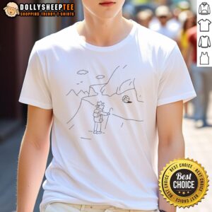 Original Life Coach Mountain Climber Sketch T-Shirt