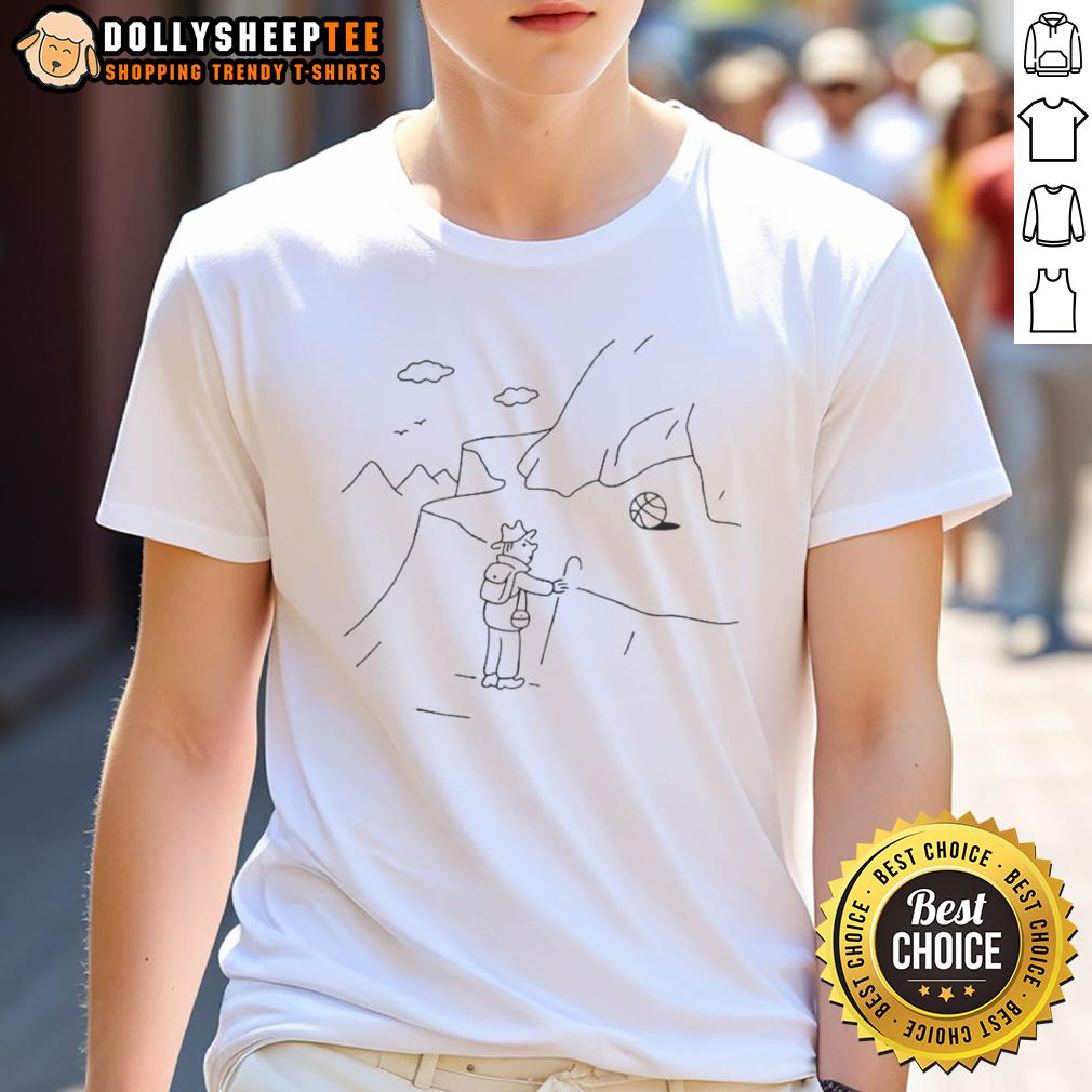 Original Life Coach Mountain Climber Sketch T-Shirt