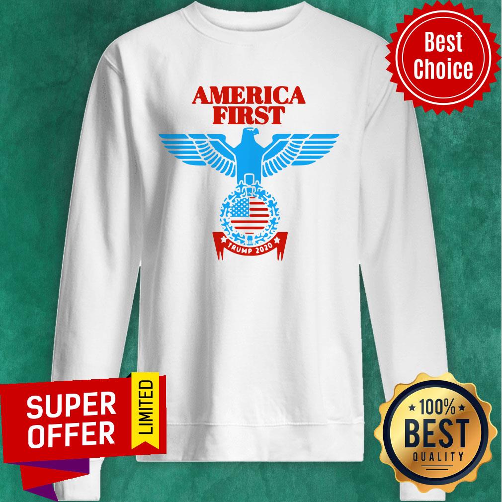 Funny America First Trump 2020 Shirt - Image 2