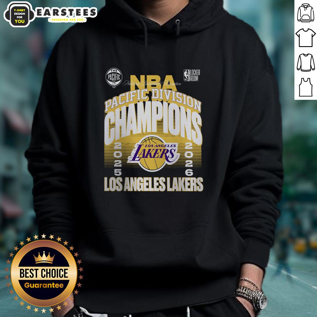 Official Los Angeles Lakers 2026 Pacific Division Champions Locker Room T-Shirt - Image 2