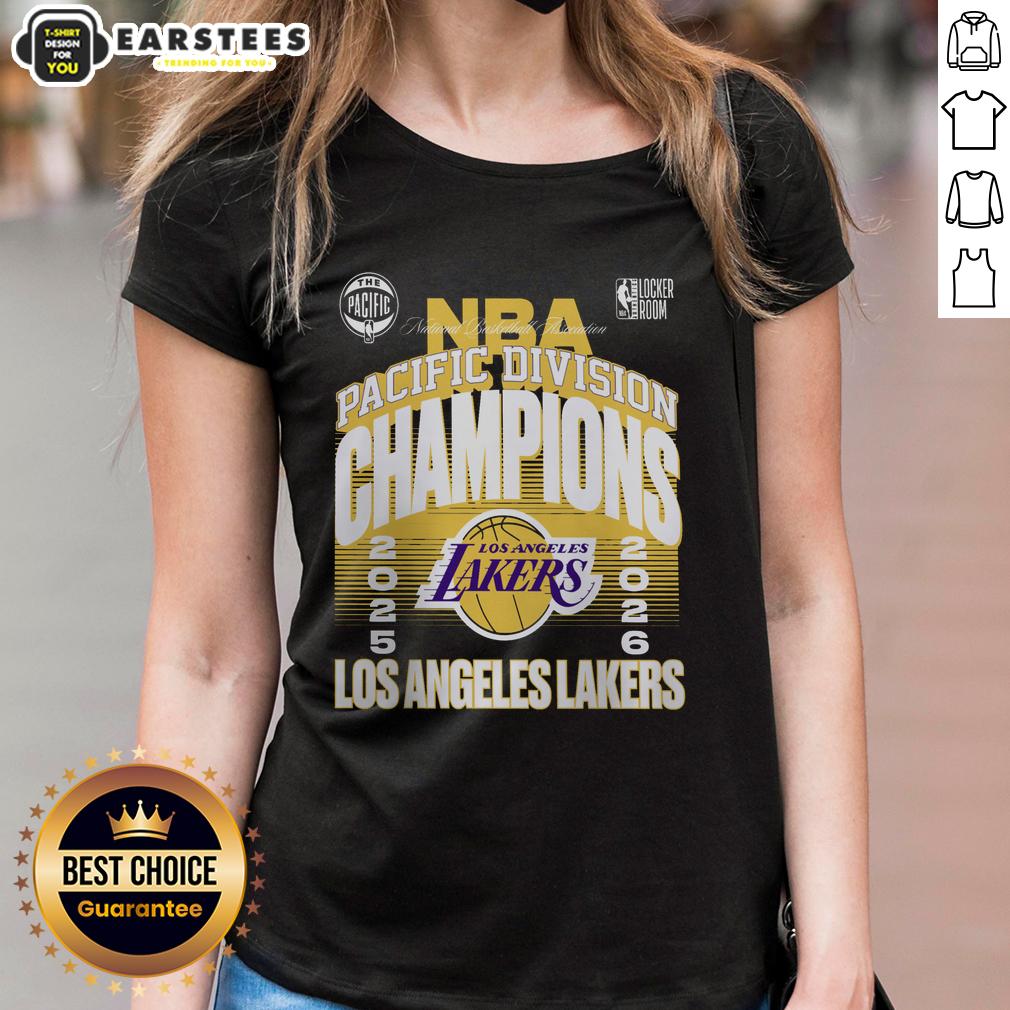 Official Los Angeles Lakers 2026 Pacific Division Champions Locker Room T-Shirt - Image 3