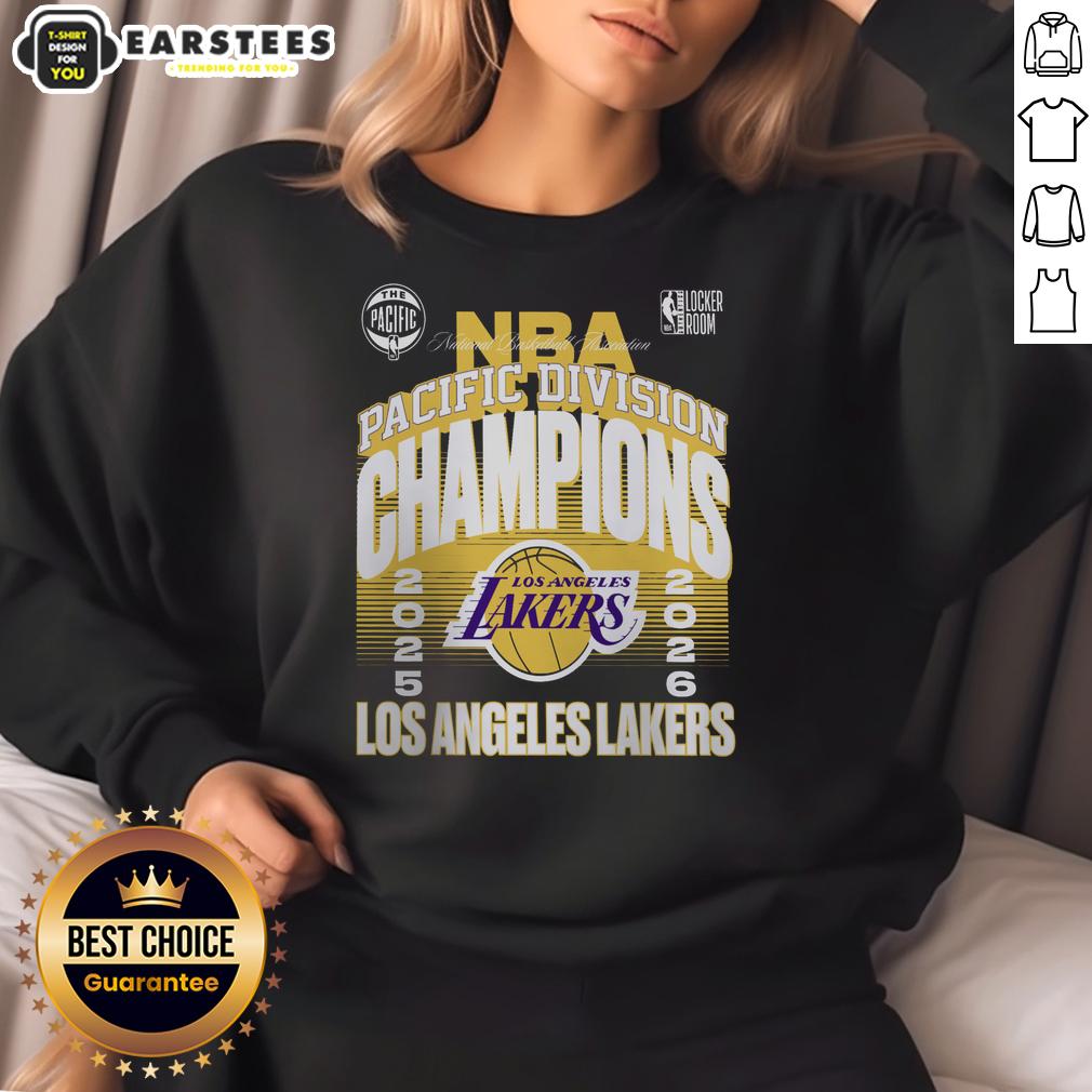 Official Los Angeles Lakers 2026 Pacific Division Champions Locker Room T-Shirt - Image 5