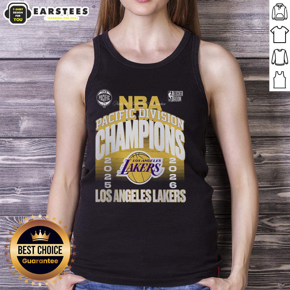 Official Los Angeles Lakers 2026 Pacific Division Champions Locker Room T-Shirt - Image 4
