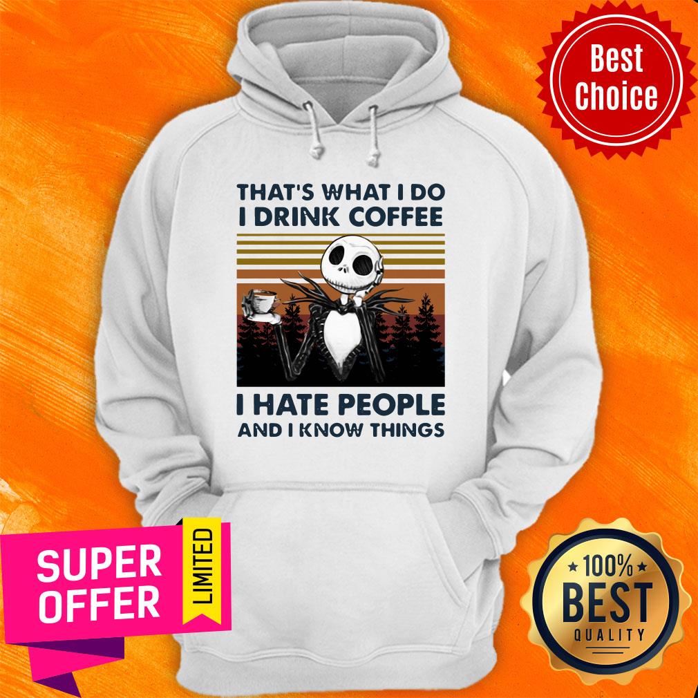 Awesome Jack Skellington That’s What I Do I Drink Coffee Shirt - Image 5