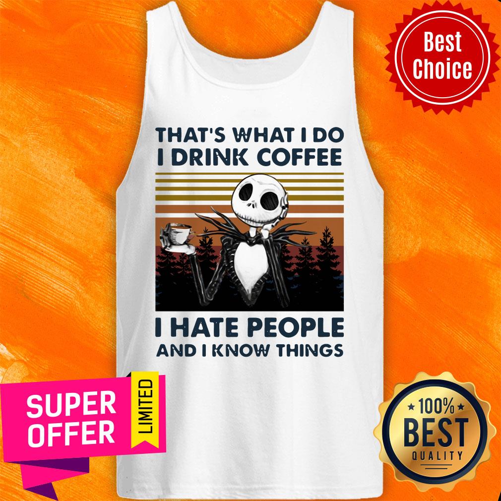 Awesome Jack Skellington That’s What I Do I Drink Coffee Shirt - Image 3