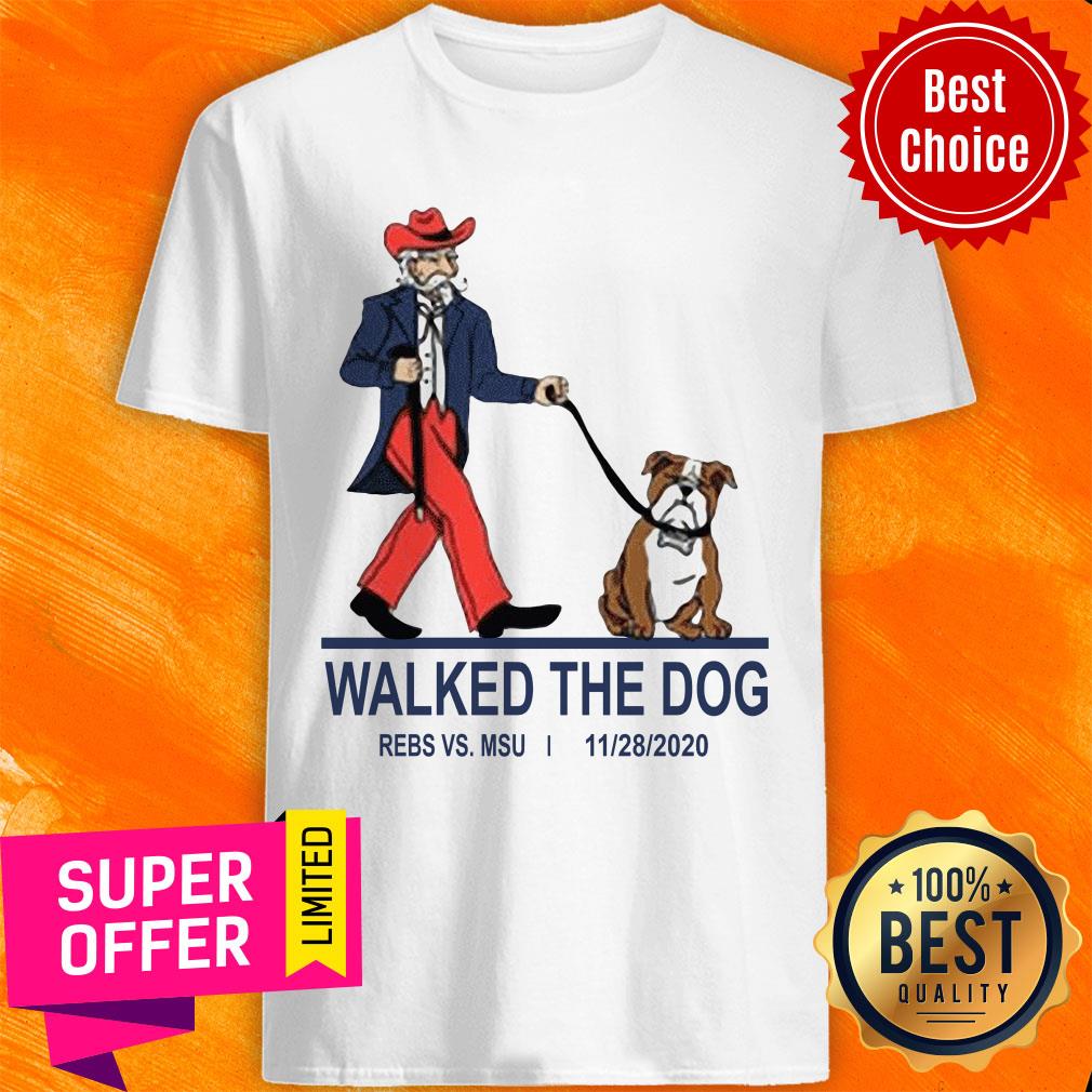 Awesome Walked The Dog Rebs Vs Msu Shirt
