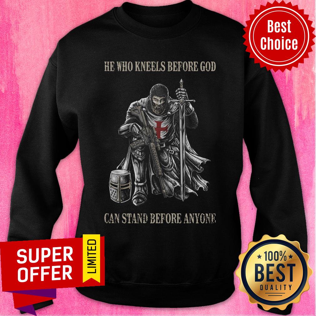 He Who Kneels Before God Can Stand Before Anyone Shirt - Image 4