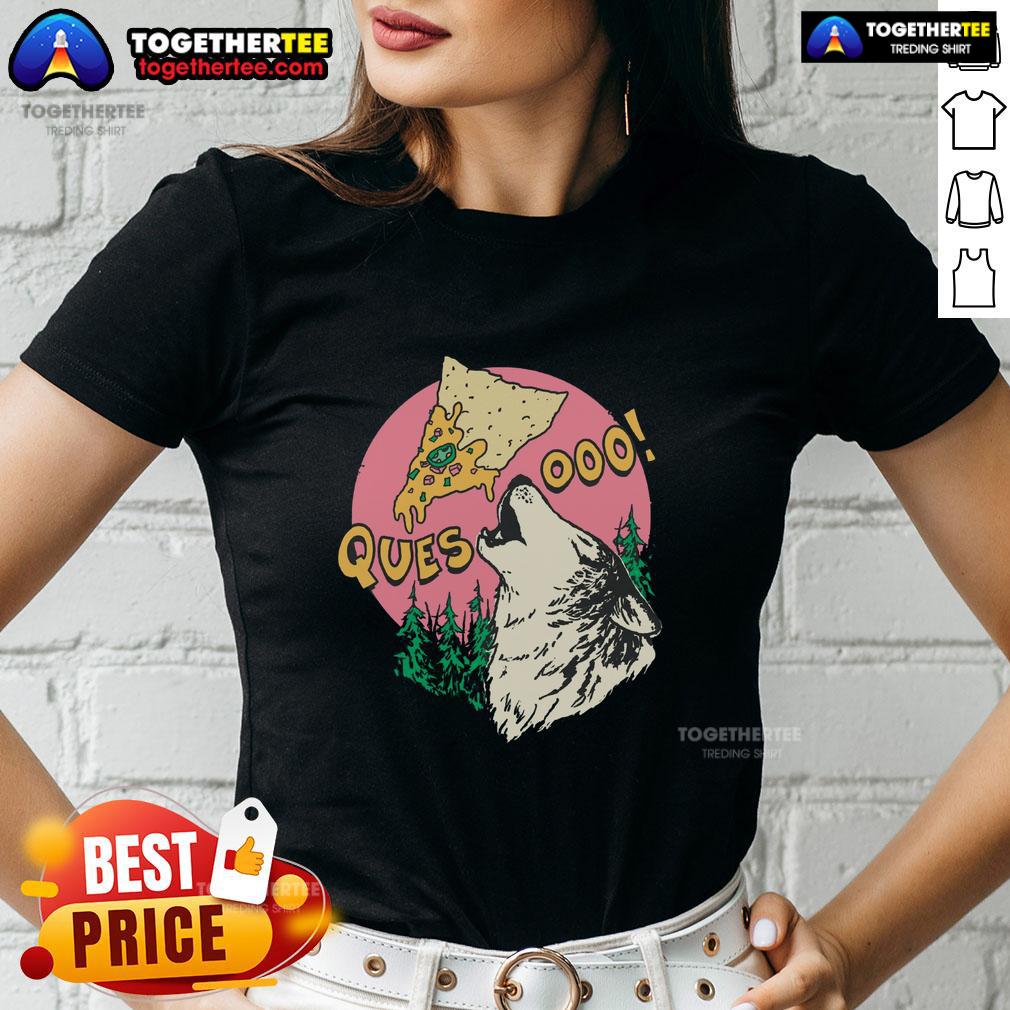 Awesome Queso Lupus Wolf Pizza T-Shirt - Image 3