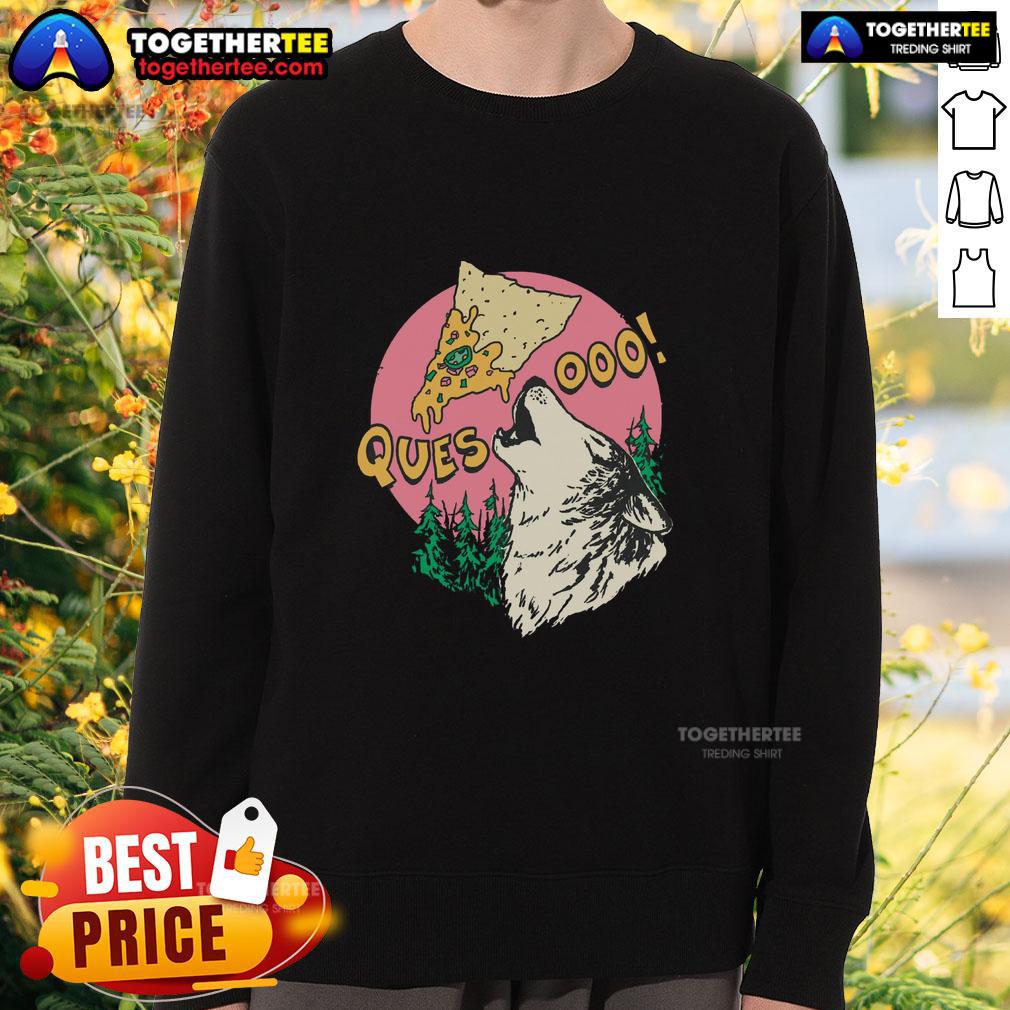 Awesome Queso Lupus Wolf Pizza T-Shirt - Image 5