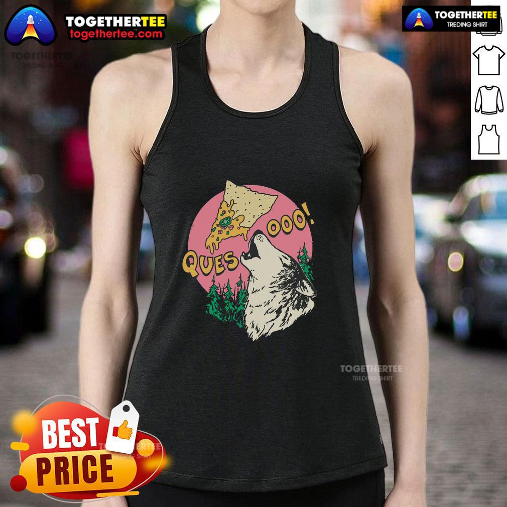 Awesome Queso Lupus Wolf Pizza T-Shirt - Image 4