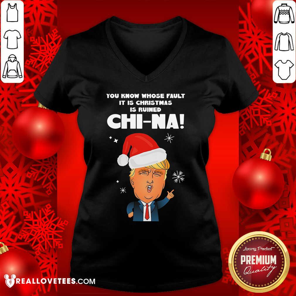 Cute Donald Trump You Know Whose Fault It Christmas Shirt - Image 5