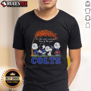 Awesome Peanuts It's The Most Wonderful Time Of The Year Indianapolis Colts Football T-Shirt
