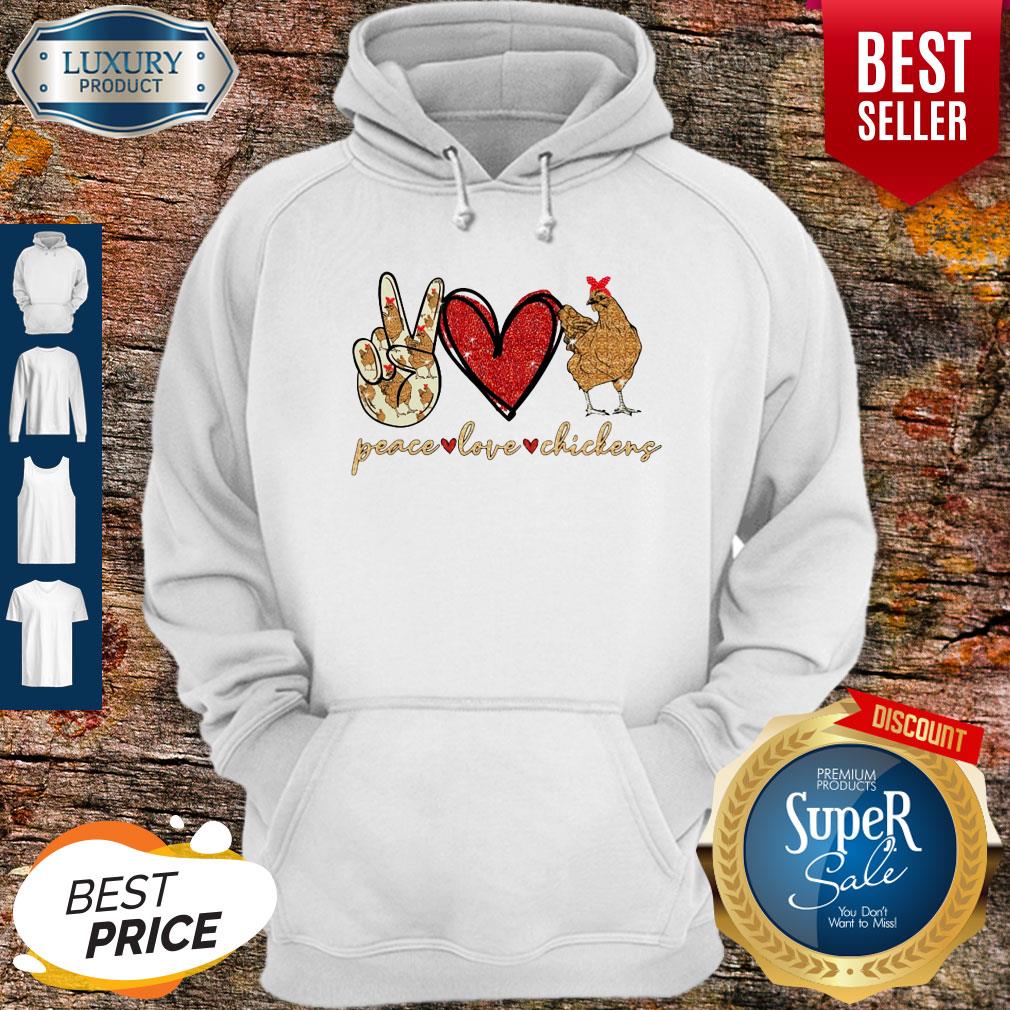 Awesome Peace Love And Chickens Shirt - Image 5
