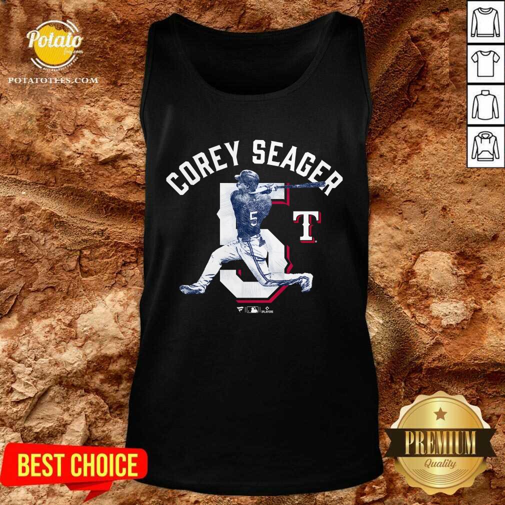 Corey Seager Royal Texas Rangers Player Swing T-Shirt - Image 3