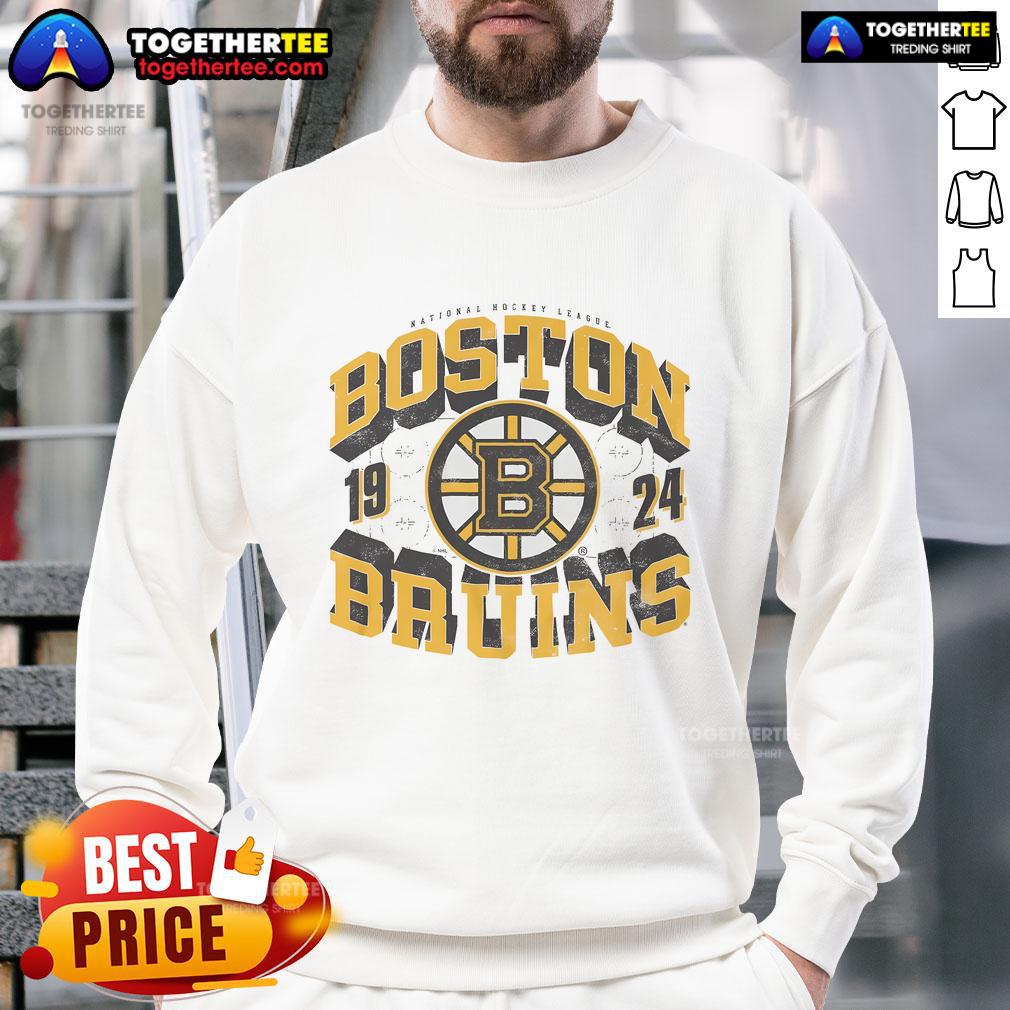 Official Boston Bruins Rink Arched Wordmark T-Shirt - Image 5