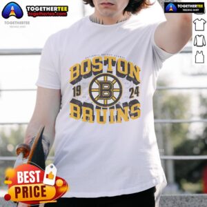 Official Boston Bruins Rink Arched Wordmark T-Shirt