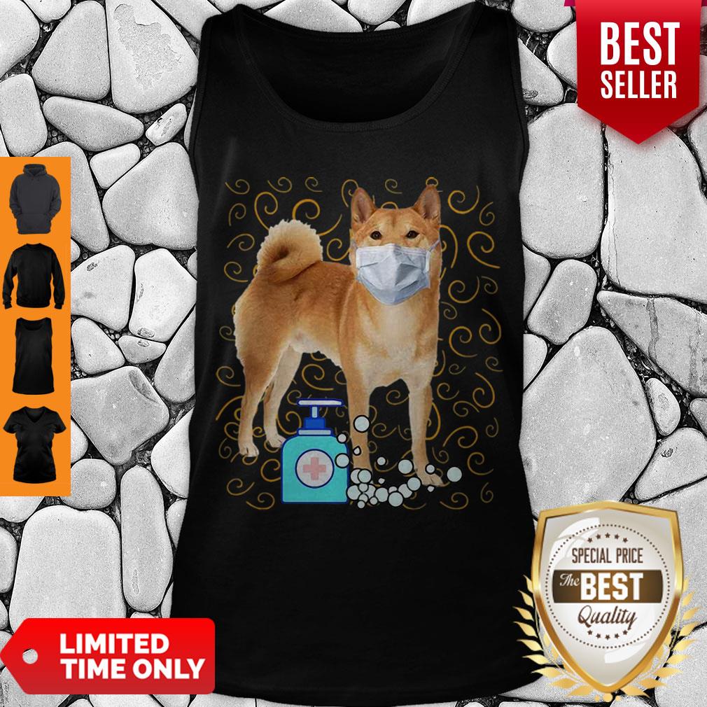 Cute Shiba Inu Mask Wash Your Hand Survived Coronavirus Shirt - Image 4