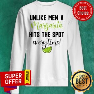 Alternative view of Official Unlike Men A Margarita Hits The Spot Every Time Shirt