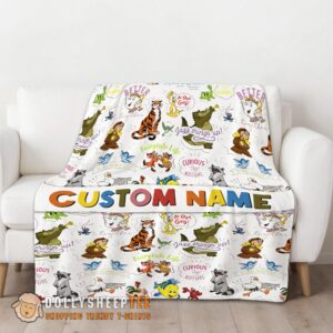 Alternative view of Good Cute Disney Animal Characters Collage Blanket Fleece Customized Blanket