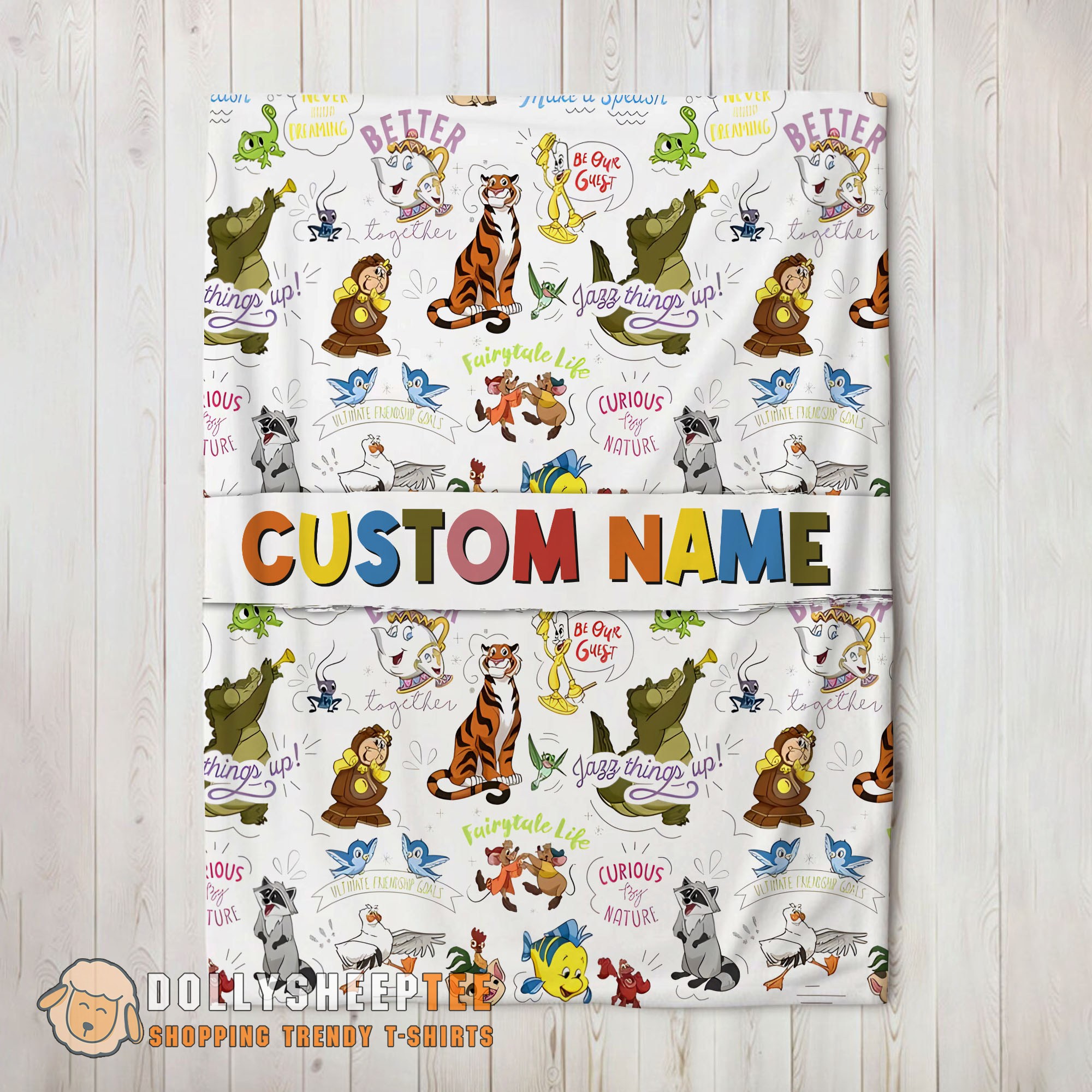 Good Cute Disney Animal Characters Collage Blanket Fleece Customized Blanket