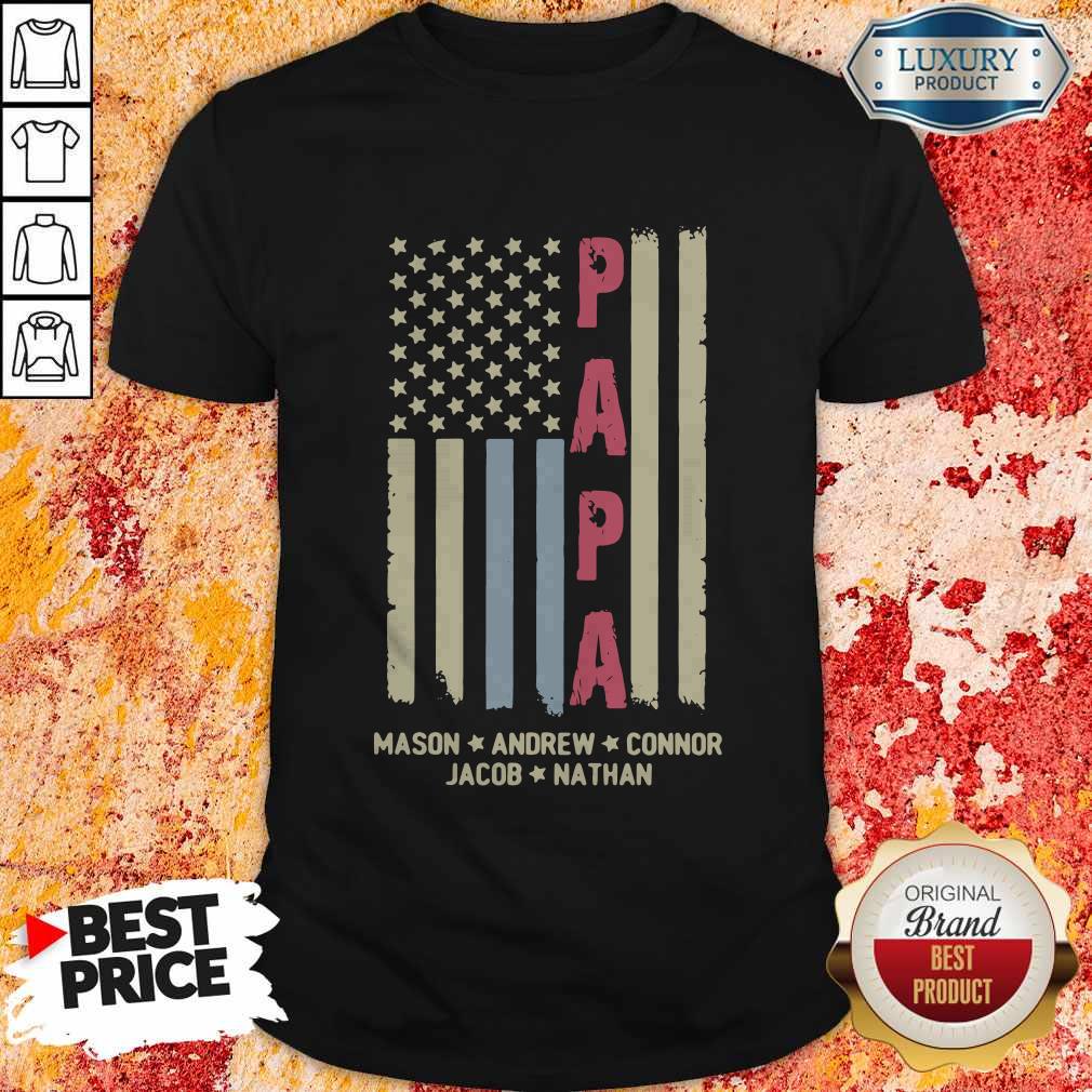 Daddy Mason Andrew Connor Jacob Nathan American Flag Shirt