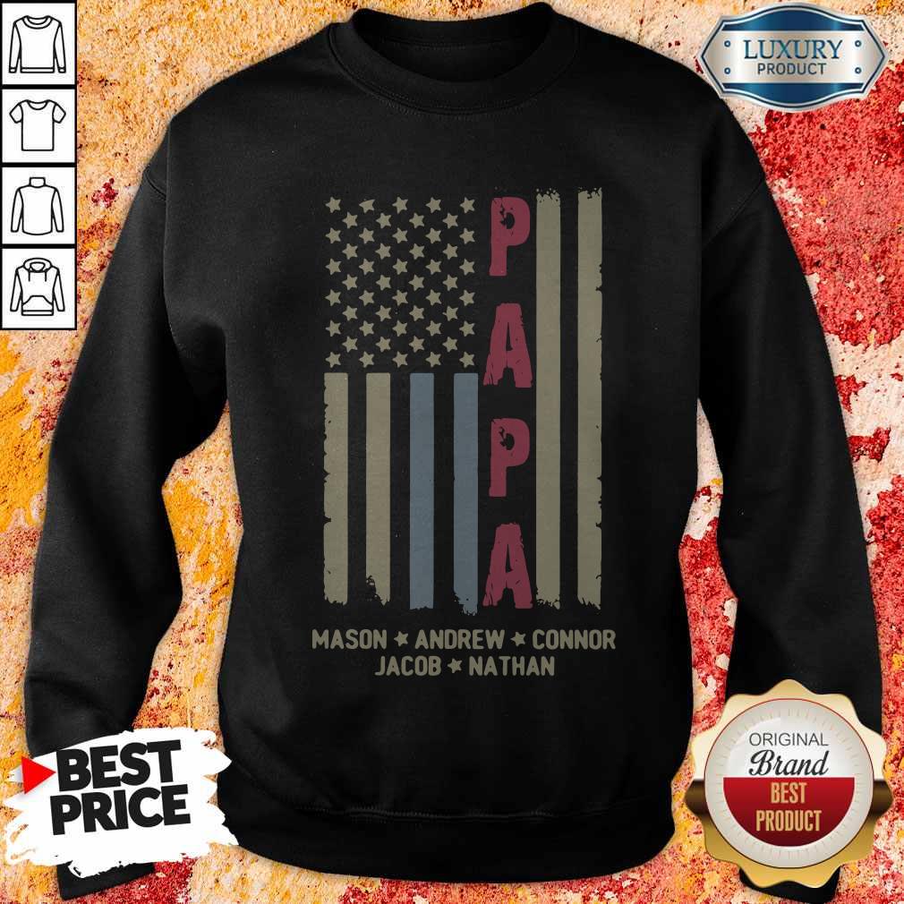 Daddy Mason Andrew Connor Jacob Nathan American Flag Shirt - Image 4