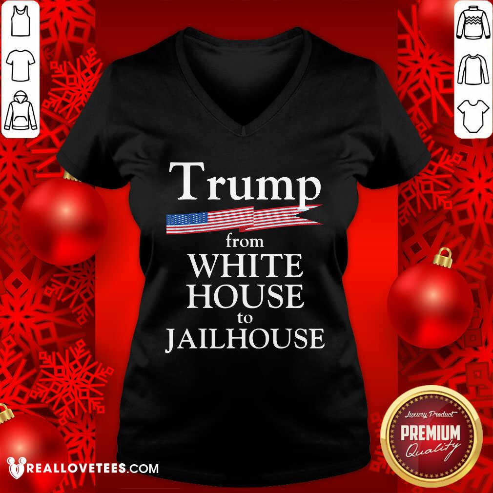 Cool Trump Story From White House To Jailhouse American Flag Shirt - Image 4