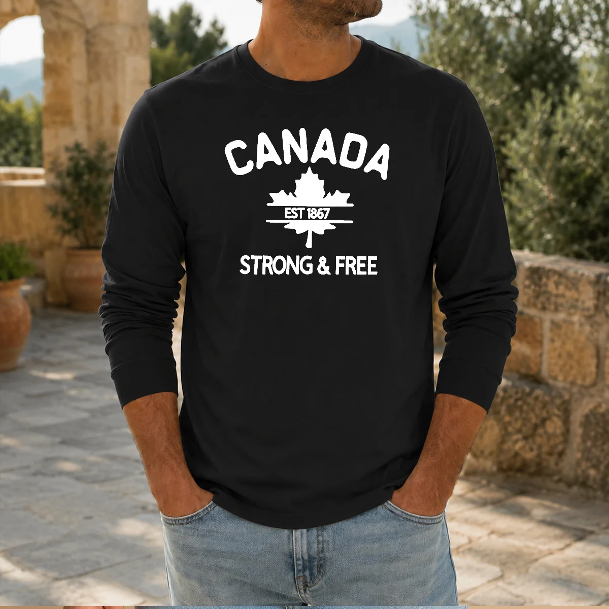 Hot Canada Est 1867 Strong & Free Maple Leaf Shirt - Image 5
