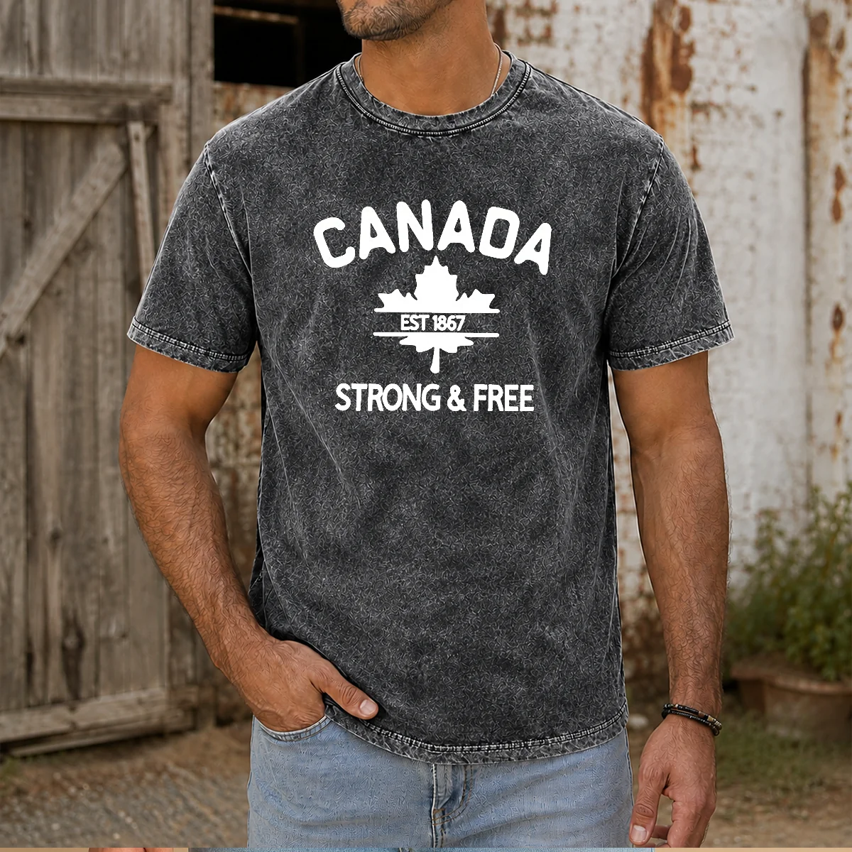 Hot Canada Est 1867 Strong & Free Maple Leaf Shirt - Image 8