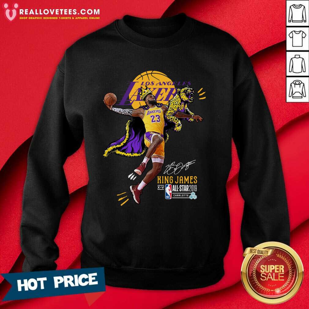 Funny Los Angeles Lakers King James All Star 2019 Signature Shirt - Image 3