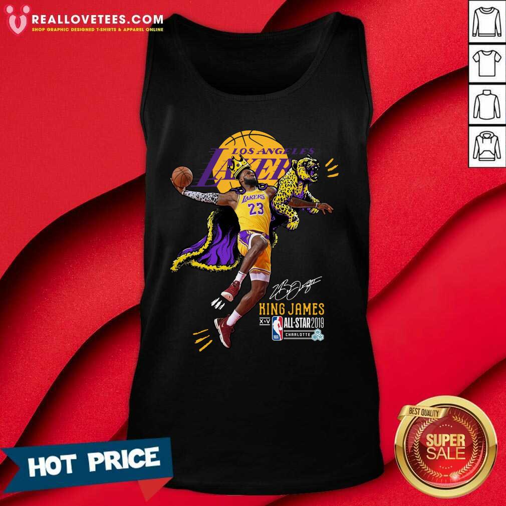 Funny Los Angeles Lakers King James All Star 2019 Signature Shirt - Image 2
