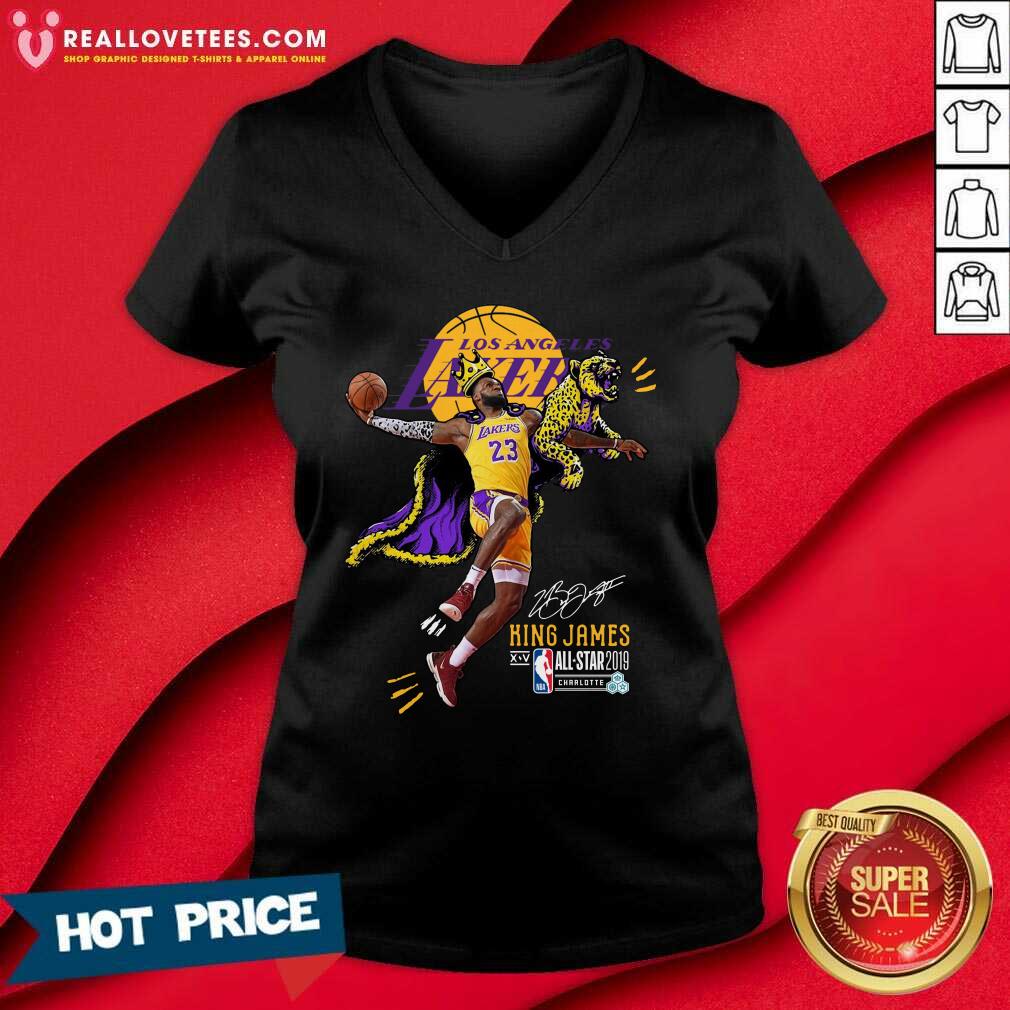 Funny Los Angeles Lakers King James All Star 2019 Signature Shirt - Image 5