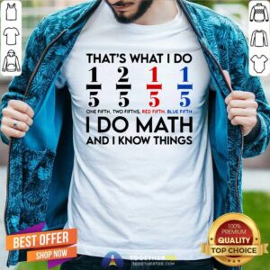 Good Math Teacher That Is What I Do I Do Math And I Know Shirt