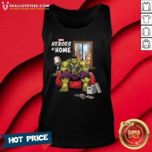 Alternative view of Happy Marvel Heroes At Home Hulk Shirt