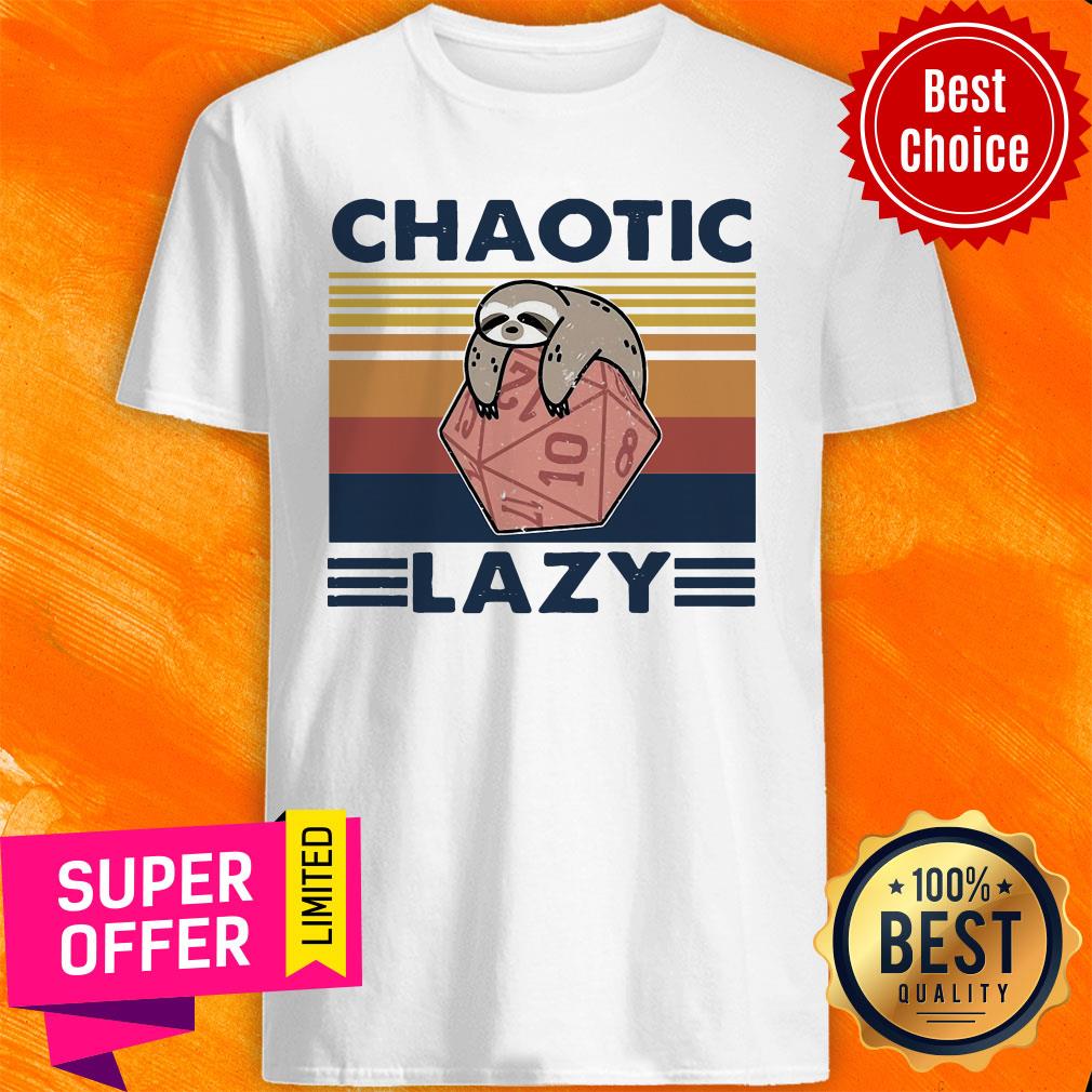 Official Sloth Chaotic Lazy Vintage Shirt