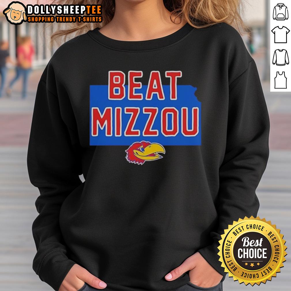 Premium Jayhawk Kansas Beat Mizzou Logo T-Shirt - Image 5