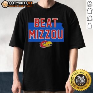 Premium Jayhawk Kansas Beat Mizzou Logo T-Shirt