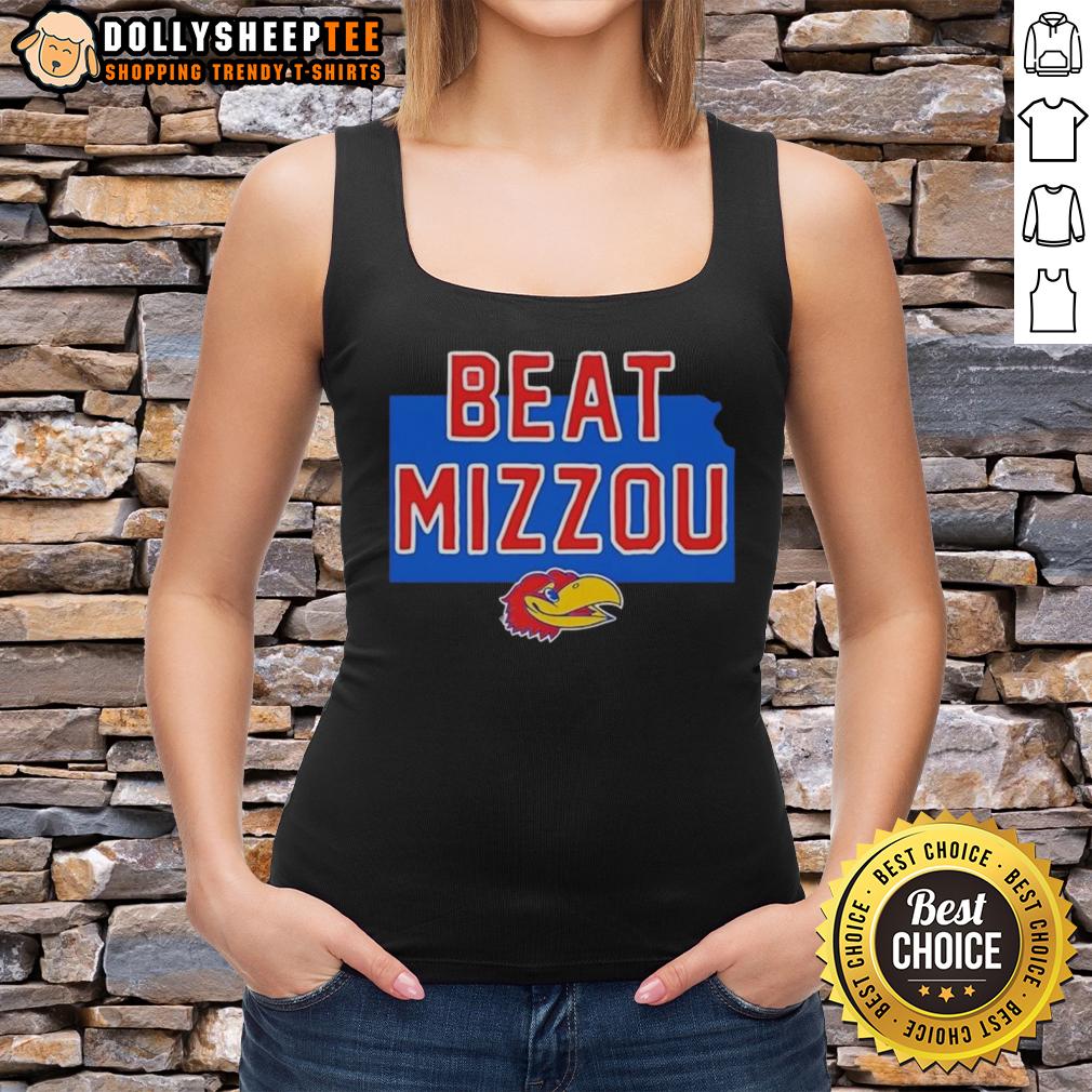 Premium Jayhawk Kansas Beat Mizzou Logo T-Shirt - Image 4