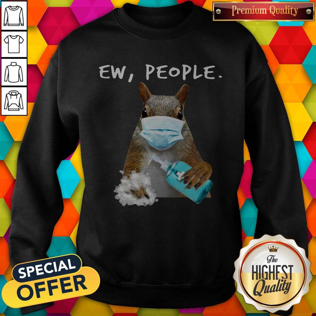 Official Squirrel Face Mask Ew People Shirt - Image 5