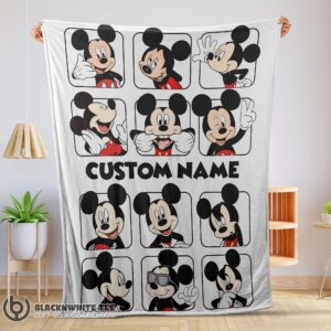 Cute Perfect Disney Mickey And Friends Mickey Mouse Moods Blanket Customize Blanket