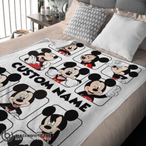 Alternative view of Cute Perfect Disney Mickey And Friends Mickey Mouse Moods Blanket Customize Blanket