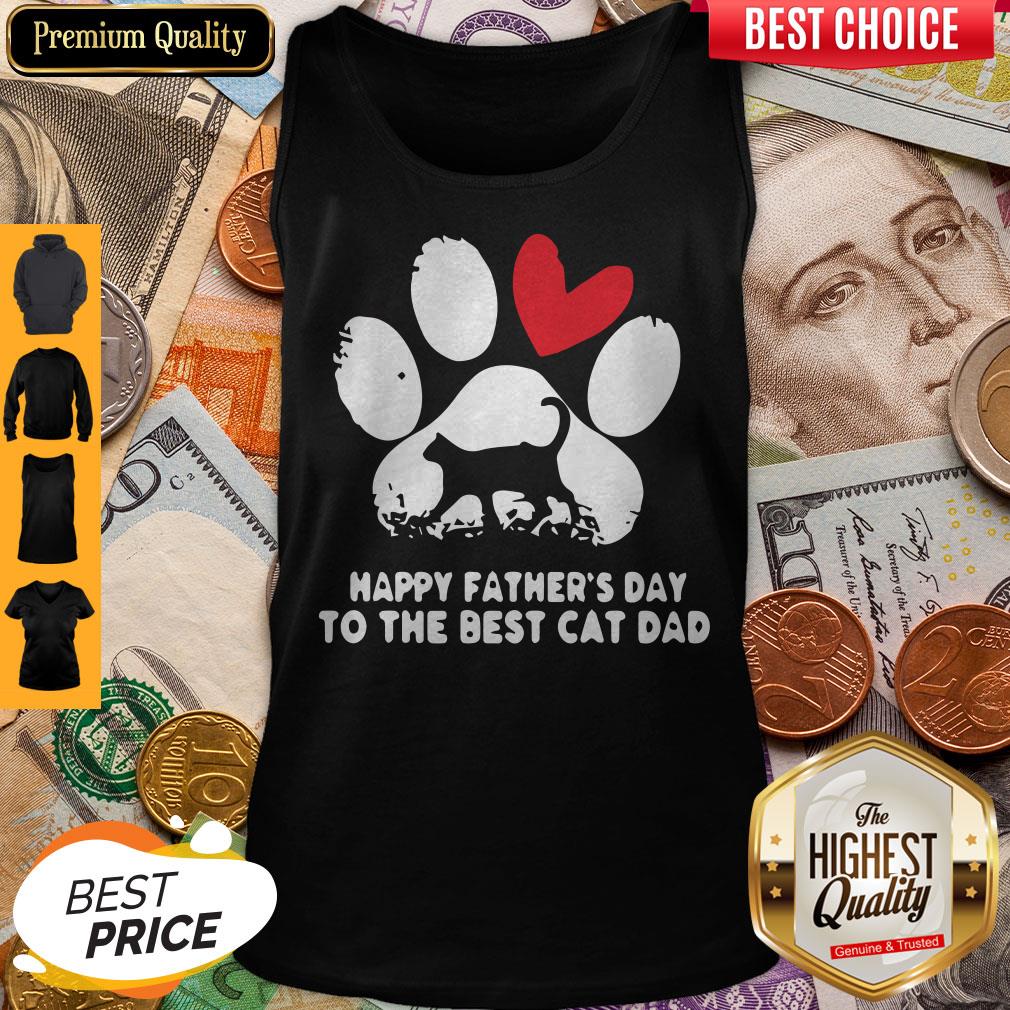 Happy Fathers Day To The Best Cat Dad Shirt - Image 5